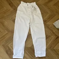 ホワイト ハイウエストパンツ 36