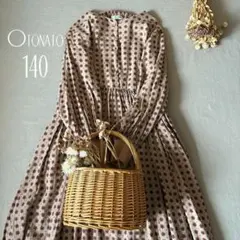 Otonatoオトナト アンティークフラワー柄 大人ロングワンピース140