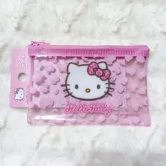 ハローキティ ラメポーチ 1個　ピンク ヒョウ柄