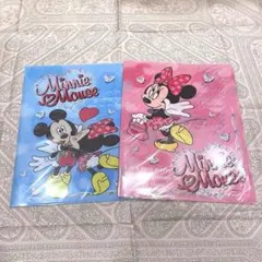 【新品未使用未開封】ミッキー ミニー 見開きA4 クリアファイル 2枚セット