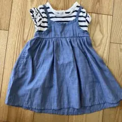 WILL MERY ワンピース 90cm ボーダー 重ね着風のサムネイル