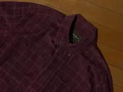 ワインレッドのコーデュロイシャツ　古着