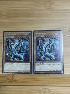 青眼の白龍 ブルーアイズ・ホワイト・ドラゴン　シークレットレア　2枚セット