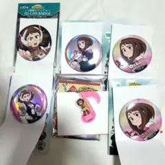 ヒロアカ プラザ ジロリ アクリルキーホルダー 缶バッジ 麗日お茶子