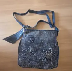 【新品✨】スターストーン　ラインストーン　キラキラストーンデニム２WAYバッグ