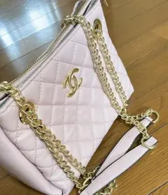 CHANELピンク マトラッセ キルティング トート ショルダーバッグ チェーン