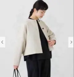 新品タグ付き　リネンヘリンボンノーカラージャケット　アーバンリサーチドアーズ