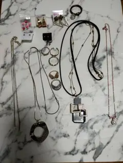 l*読様 アクセサリーセット ネックレス リング ピアスまとめ売り