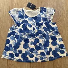 COMME CA FOSSETTE 半袖チュニック 80cm ブルー ドット柄のサムネイル