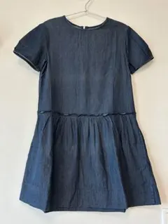 GAP デニムミニワンピース 半袖　インディゴブルー　XXSサイズのサムネイル
