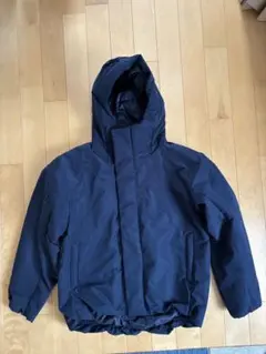 ネイビー フード付き ダウンジャケット M