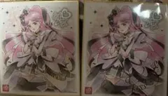 2枚プリキュア キュアキッス　メロロン　田中めろん　色紙art7 色紙