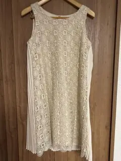 ノースリーブ ワンピース レース 結婚式 二次会