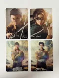 進撃の巨人　ミュージカル　クリアカード　4点セット　ハンジ/コニー/マルコ