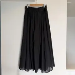 BAYFLOWベイフロー ロングスカート 黒 ブラック ボイルスカート