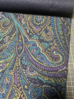 プリント圧縮ニット　ウール100％　巾145cm×0.9m　レトロ