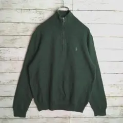 ポロラルフローレン ハーフジップ セーター 刺繍ロゴ PIMA COTTON