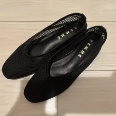 REMME メッシュフラットパンプス　36（23cm）ブラックのサムネイル