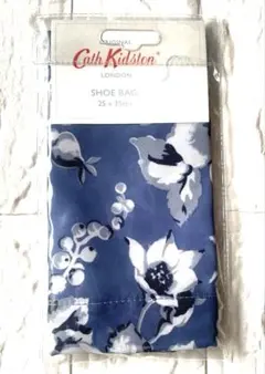 【新品未使用】Cath Kidston シューズバッグ 巾着　花柄　ネイビー