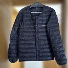 モンベル　スペリオダウン ラウンドネックジャケット　メンズSブラック