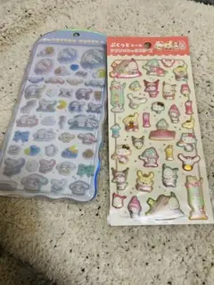 コットンパフィー　シール　シナモン　ぷくっとシール　セット