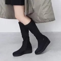 agile by rucoline ストレッチ素材ロングブーツ　22cmのサムネイル