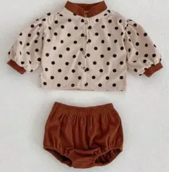 ドット柄 セットアップ 上下セット 100cm