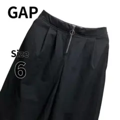 GAP ギャップ ハイライズ クロップドパンツ 6 Oリングジップ 黒 306