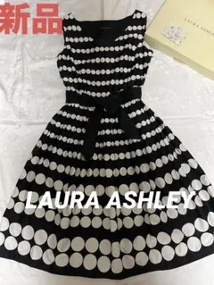 [新品]LAURA ASHLEY フレアワンピース　袖なし　コットン100%