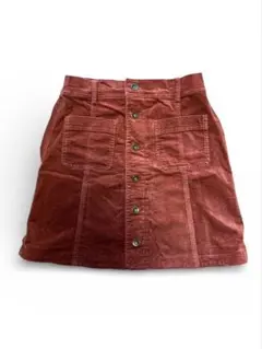 タイトスカート レッド コーデュロイ