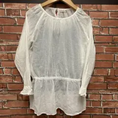 【着画あり】トップス チュニック 白 キャミソール 紺 子供 女の子 130