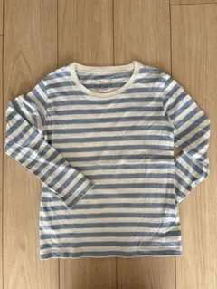 無印良品　ボーダーロンT 130cm