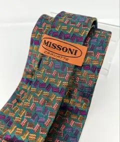 【美品】 MISSONI 幾何学模様 ネクタイ ★ 華やか ★ ミッソーニ