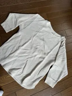 コットンホワイト五分袖Tシャツ Mサイズ