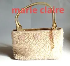 【未使用】marie claire マリクレール　クリーム色 パーティーバッグ