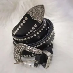 ベルト ブラック スタッズ Y2K ヴィンテージ 古着 カジュアル ギャル