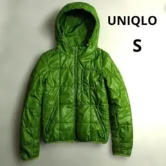 ユニクロ　エアテックパーカー　中綿ジャケット　短丈　ドローコード付き　S