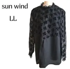 最終価格❣️詰め放題対象❣️サンウィンド☆　ブラウス　ブラック　大きいサイズ