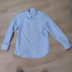UNIQLO 青白ストライプ　シャツ Mサイズ