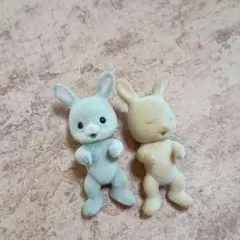 ねんね　赤ちゃん２体セット　わたウサギみるくウサギ　シルバニアファミリーレトロ
