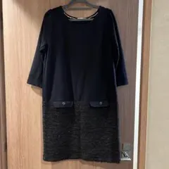 earth music & ecology 紺色ワンピース