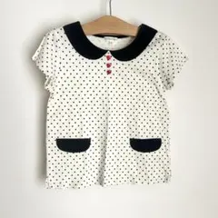 3can4on キッズ　半袖　トップス　Tシャツ　ドット　水玉　130センチのサムネイル