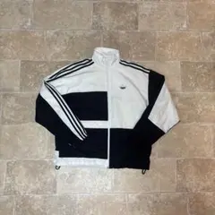 adidas 3本ライン ジャージ ホワイト/ブラック　サイズ不明