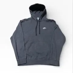 ノ*ン様 NIKE ワンポイント　スウェットパーカー　ダークグレー　古着　トレー