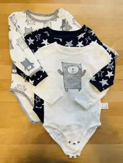 ベビー　長袖ボディースーツ　3枚セット　サイズ80