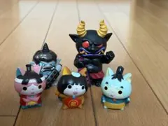 妖怪ウォッチマスコット5体セット プラチナ鬼、黒鬼