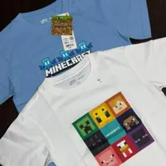 Minecraft Tシャツ 130cm 2枚　青 白
