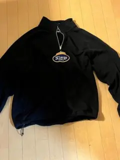 XLARGE ブラック ハーフジップ トレーナー