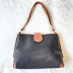 BALLY Leather Shoulder Bag Black B Logo