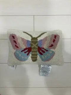 PEKING HANDICRAFT 蝶々刺繍 クッション